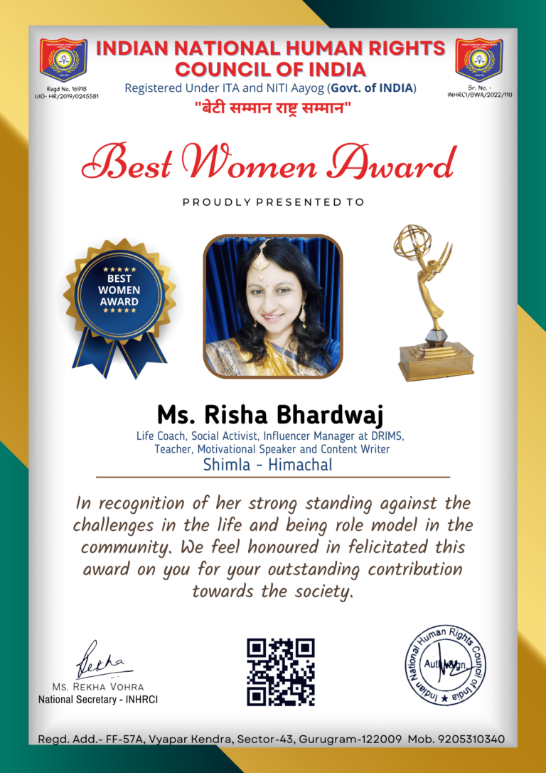 Ms. Risha Bhardwaj